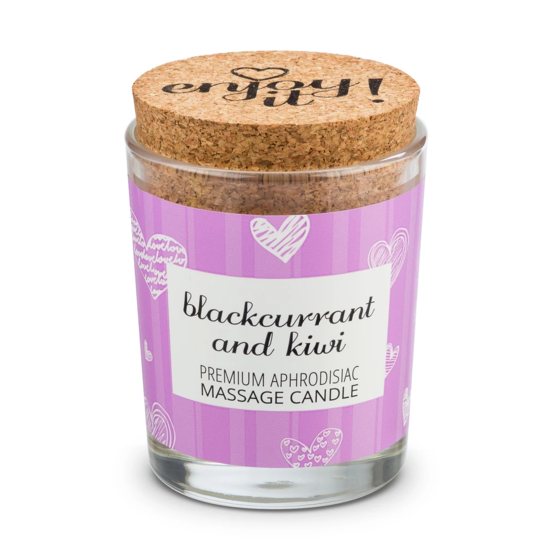 Magnetifico masažo žvakė su feromonais, juodųjų serbentų ir kivių aromato, 70 ml