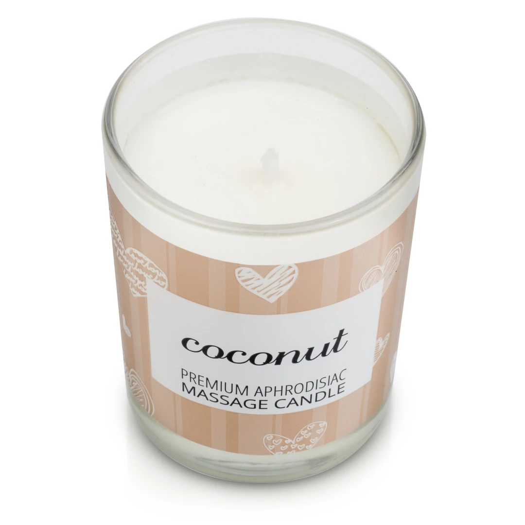 Magnetifico masažo žvakė su feromonais, kokosų aromato, 70 ml