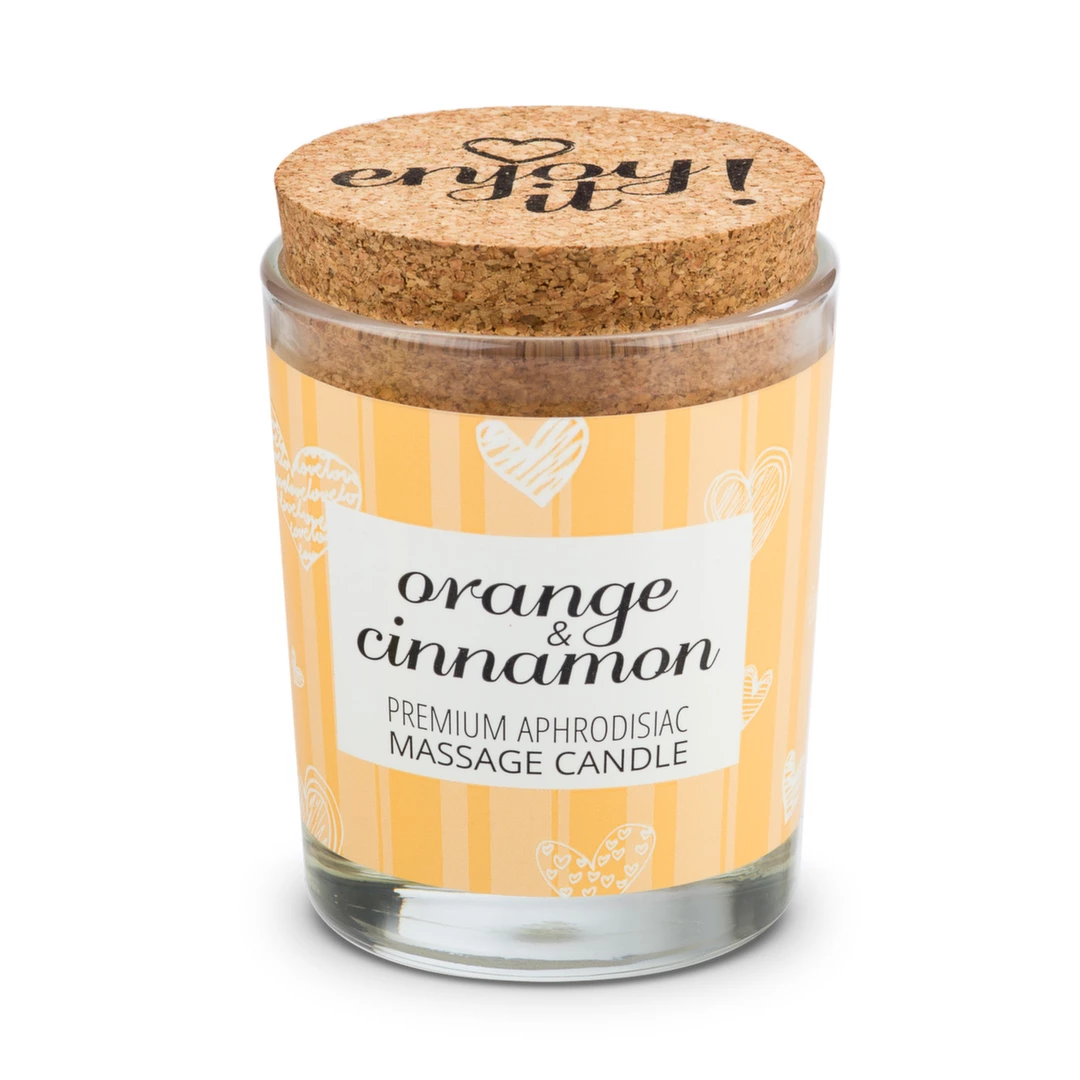 Magnetifico masažo žvakė su feromonais, apelsinų ir cinamono aromato, 70 ml