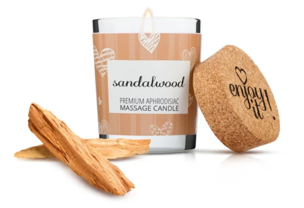Magnetifico masažo žvakė su feromonais, santalmedžio aromato, 70 ml