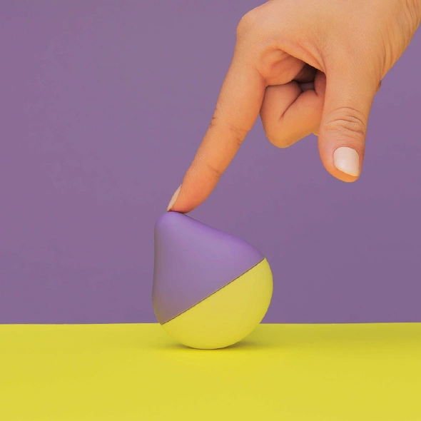 Iroha by Tenga Fuji Lemon kompaktiškas vibruojantis masažuoklis, geltonas