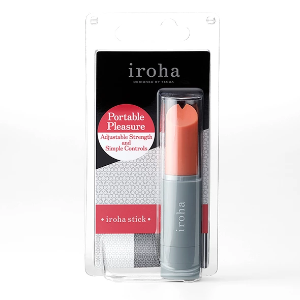Iroha by Tenga Stick kompaktiškas vibratorius, pilkas ir rožinis