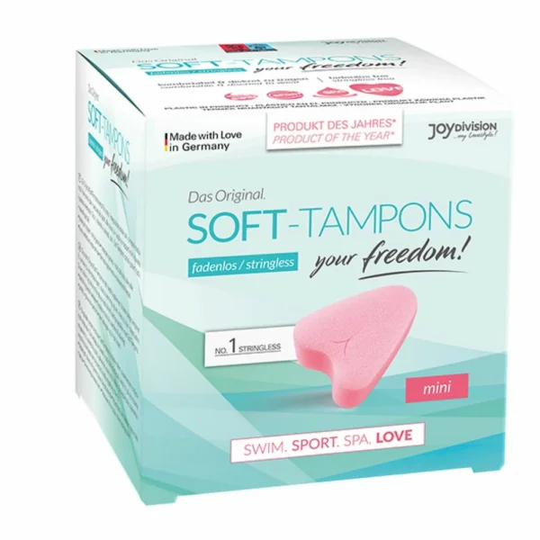 Joydivision Soft-Tampons Mini intymios higienos kempinėlės be virvutės, 3 vnt.