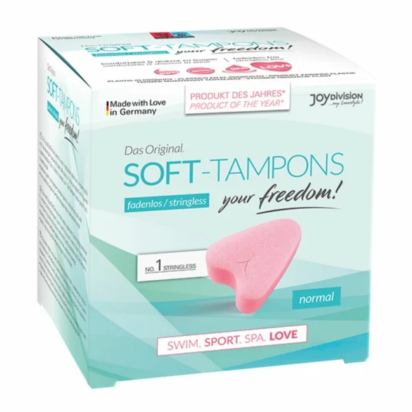 Joydivision Soft-Tampons Normal intymios higienos kempinėlės be virvutės, 3 vnt.