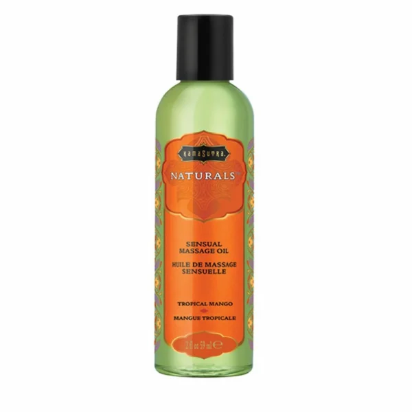 Kama Sutra Naturals masažo aliejus, tropinių mangų kvapo, 59 ml