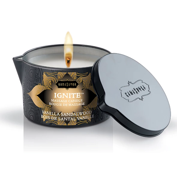 KamaSutra Ignite masažo žvakė Vanilla Sandalwood, 170 g