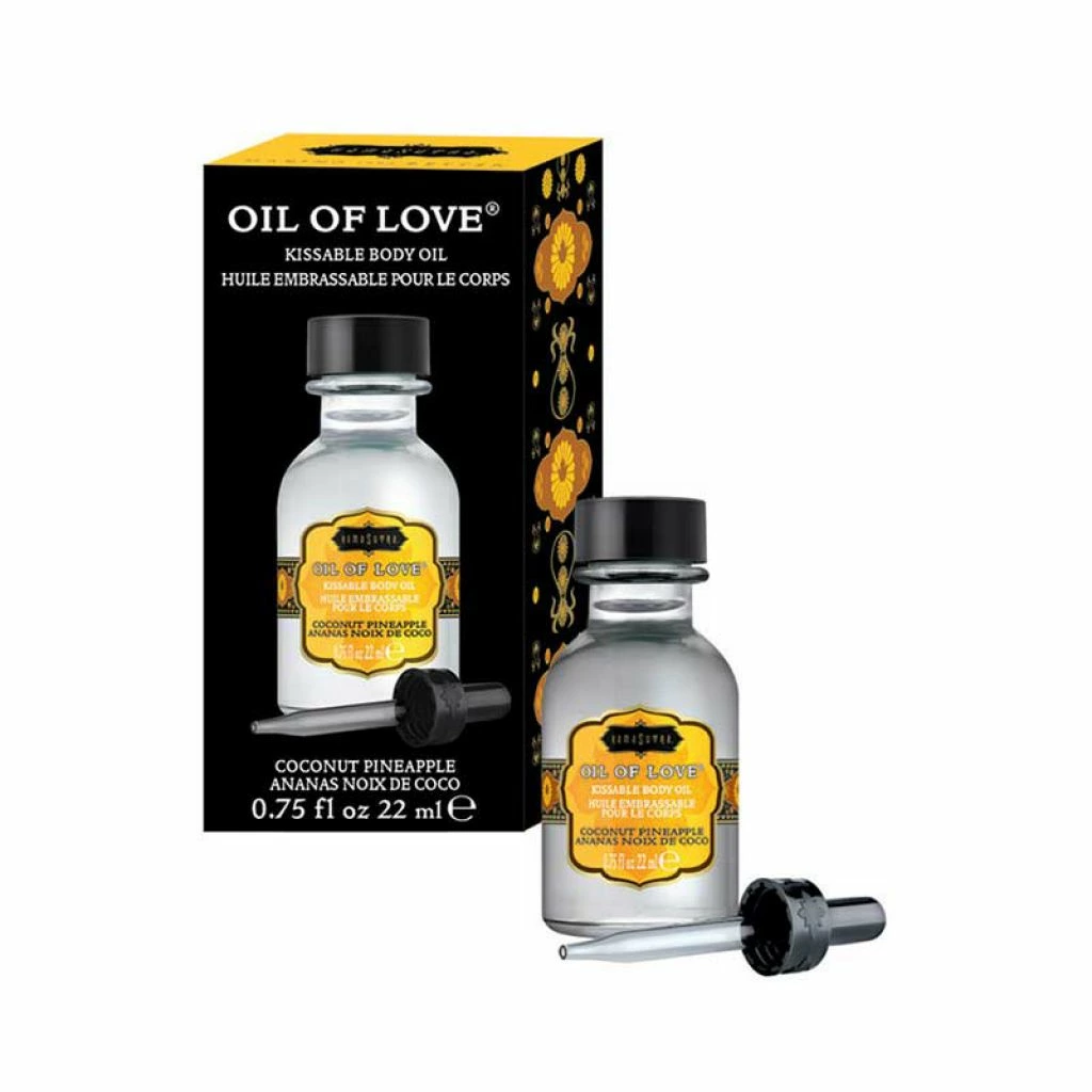 KamaSutra Oil of Love Coconut Pineapple šildantis aliejus odai, 22 ml