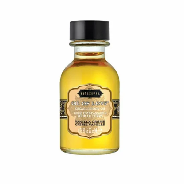 KamaSutra Oil of Love Vanilla Creme šildantis aliejus vandens pagrindu, 22 ml