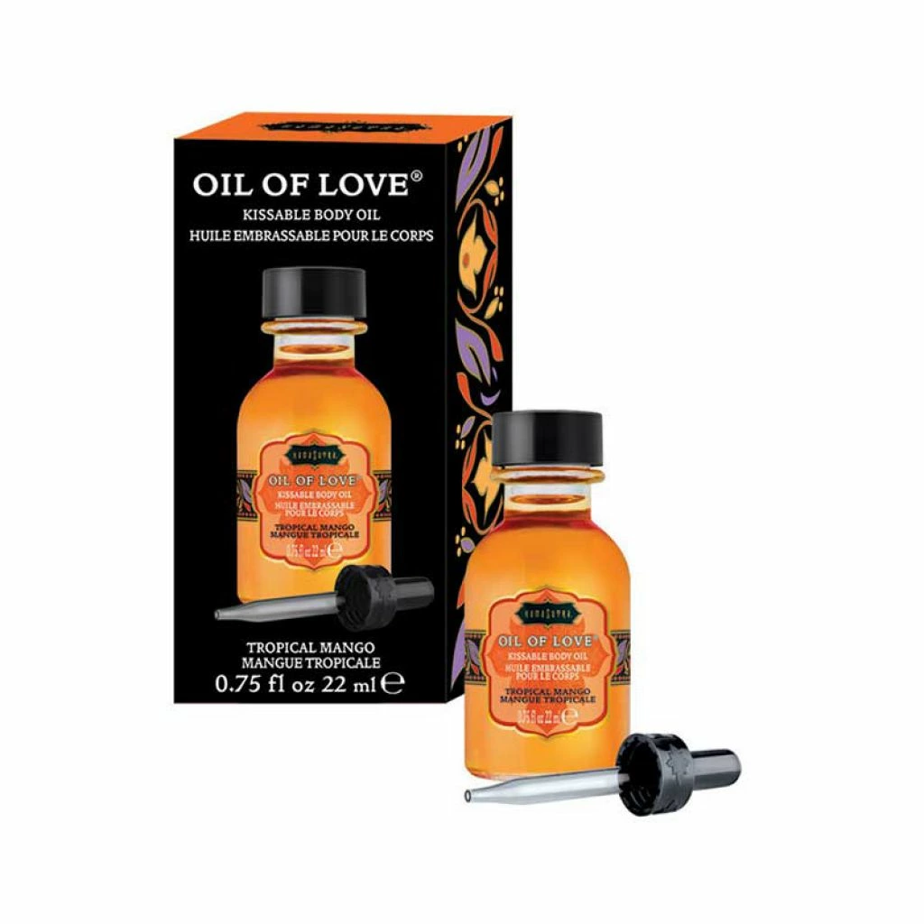 KamaSutra Oil of Love Tropical Mango šildantis aliejus odai, 22 ml