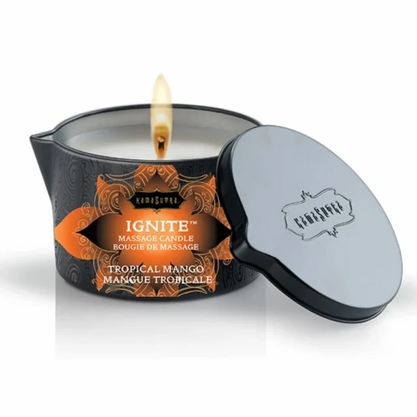 KamaSutra Ignite masažo žvakė Tropical Mango, 170 g