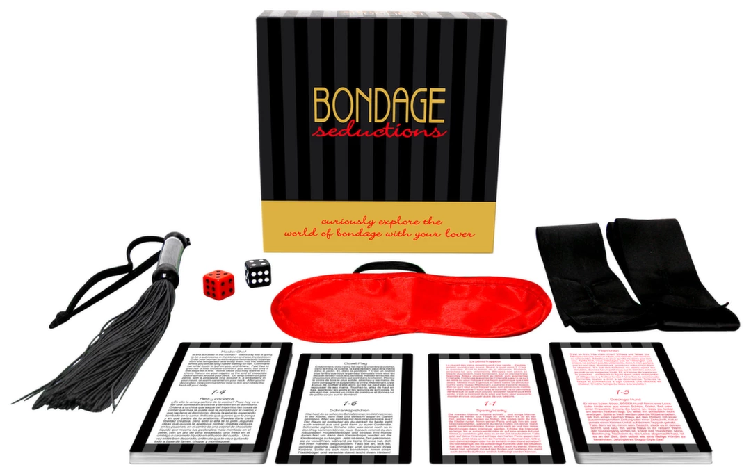 Kheper Games Bondage Seductions žaidimas poroms su surišimo priedais