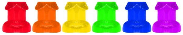 Kheper Games Rainbow plastikinių taurelių rinkinys, 6 vnt. po 44 ml, įvairiaspalvės