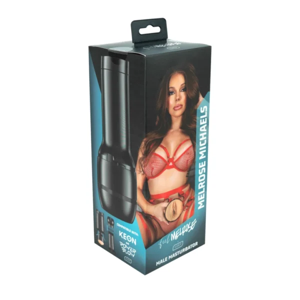 Kiiroo Feel Melrose Michaels PBC masturbatoriaus įdėklas, tinka Keon ir PowerBlow, juodas