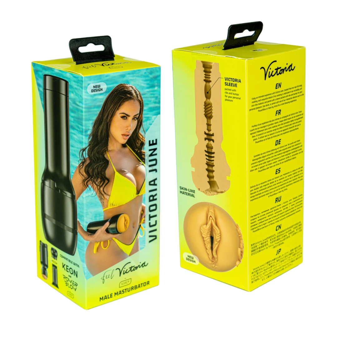 Kiiroo Feel Victoria June masturbatorius su vidine tekstūra, juodas
