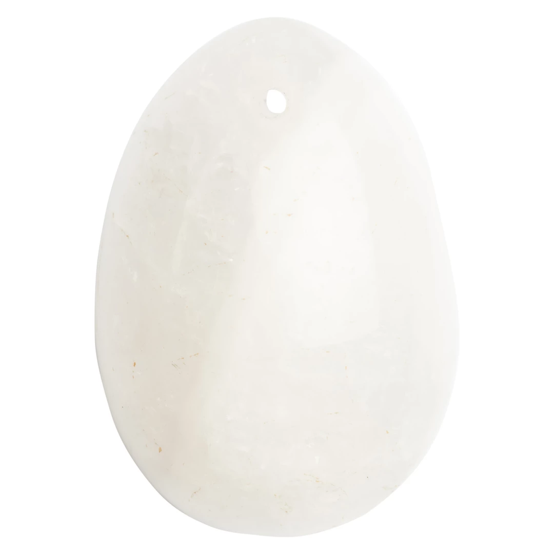 La Gemmes Yoni Egg Clear Quartz akmuo Kėgelio pratimams, L dydis