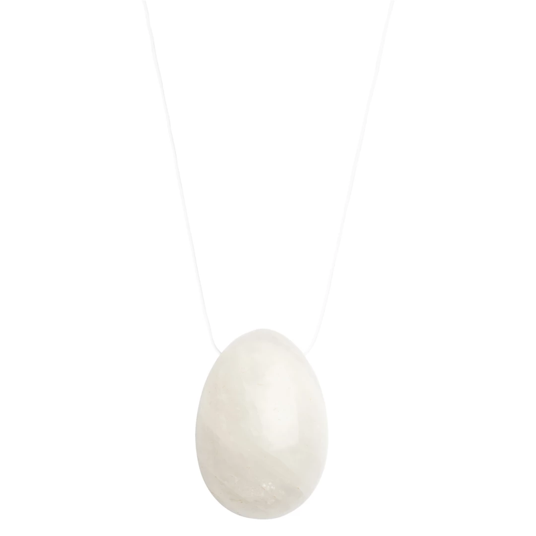 La Gemmes Yoni Egg Clear Quartz akmuo Kėgelio pratimams, L dydis