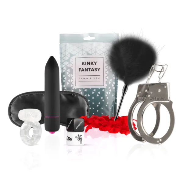Loveboxxx Kinky Fantasy erotinis dovanų rinkinys poroms, 7 dalys