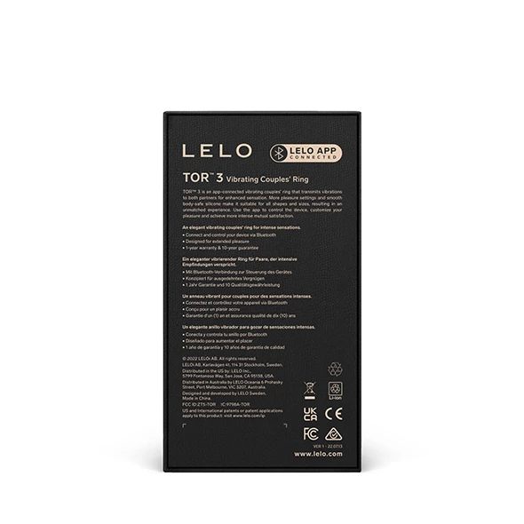 LELO Tor 3 vibruojantis varpos žiedas, valdomas programėle, Violet Dusk