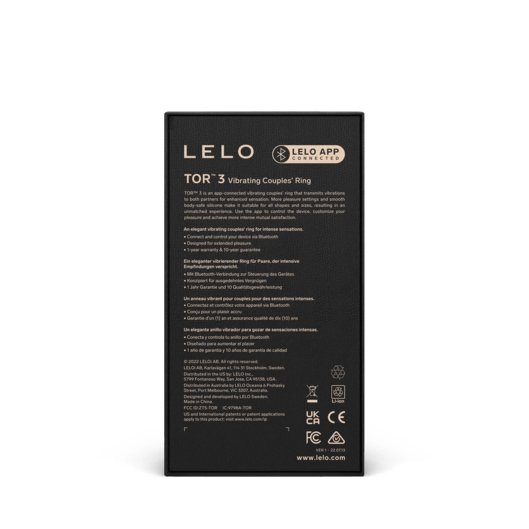 LELO Tor 3 vibruojantis varpos žiedas, valdomas programėle, Violet Dusk