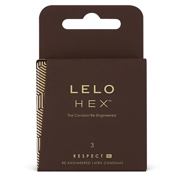 LELO HEX Respect XL didesnio dydžio prezervatyvai, 3 vnt.