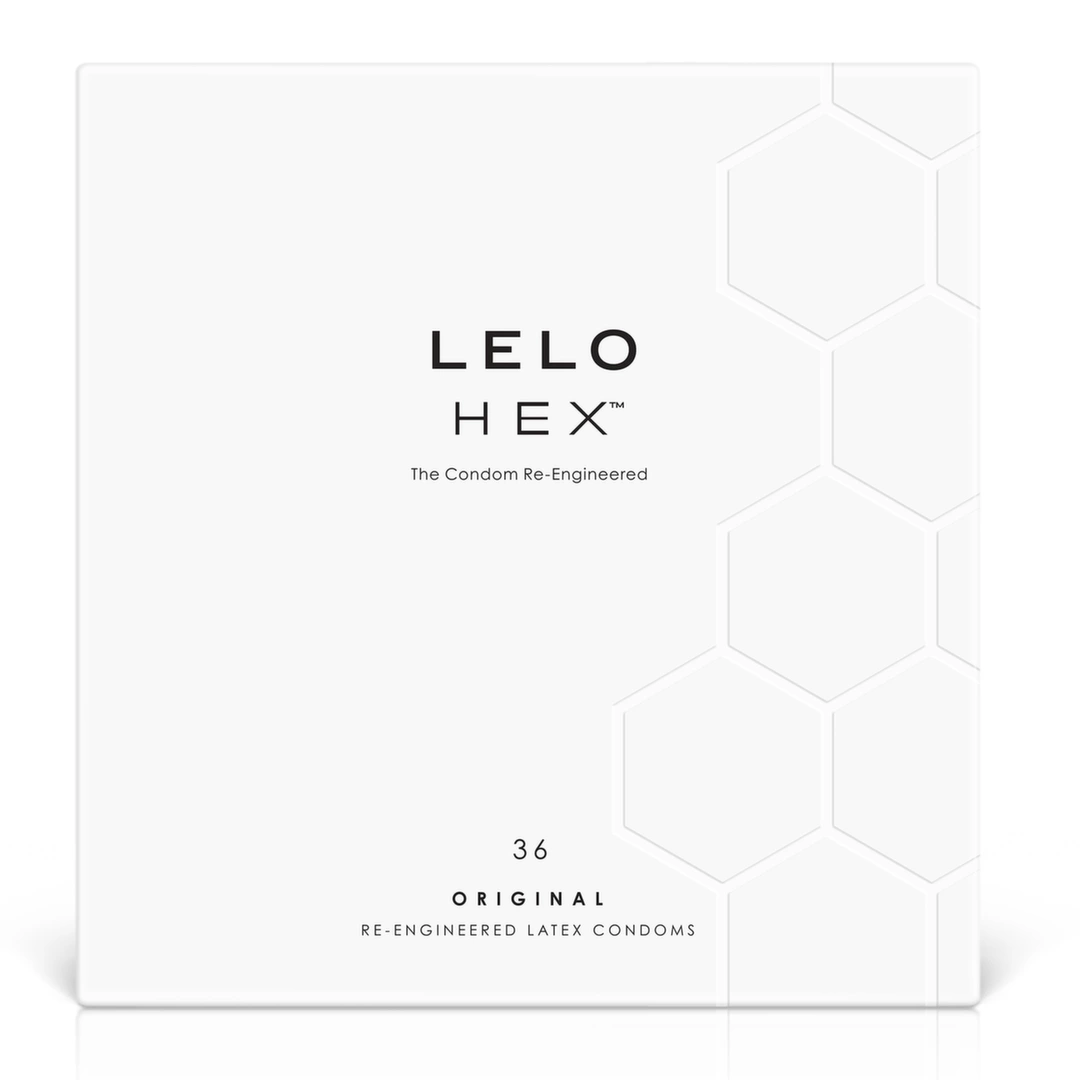 LELO HEX Original prezervatyvai su šešiakampe struktūra, 36 vnt.