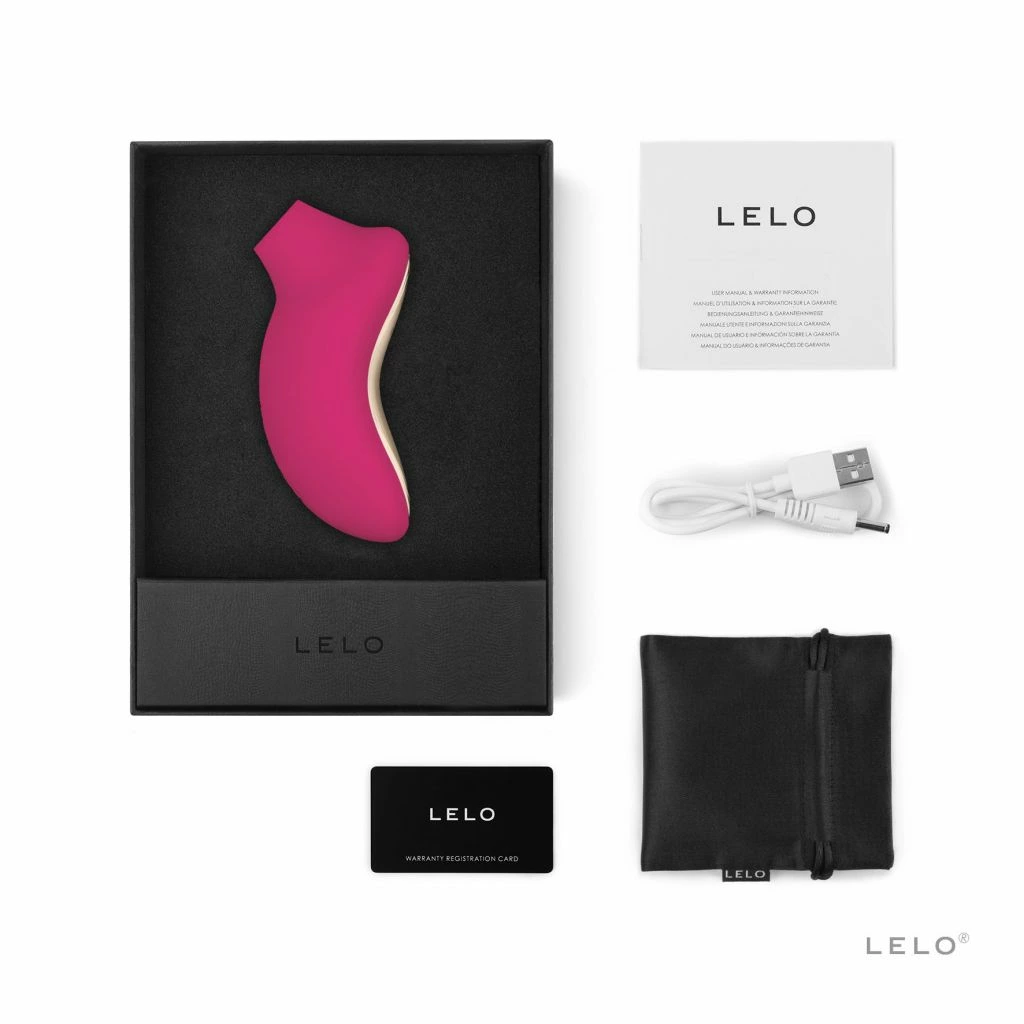 LELO Sona 2 klitorio stimuliatorius su garso bangų technologija, 12 režimų, Cerise