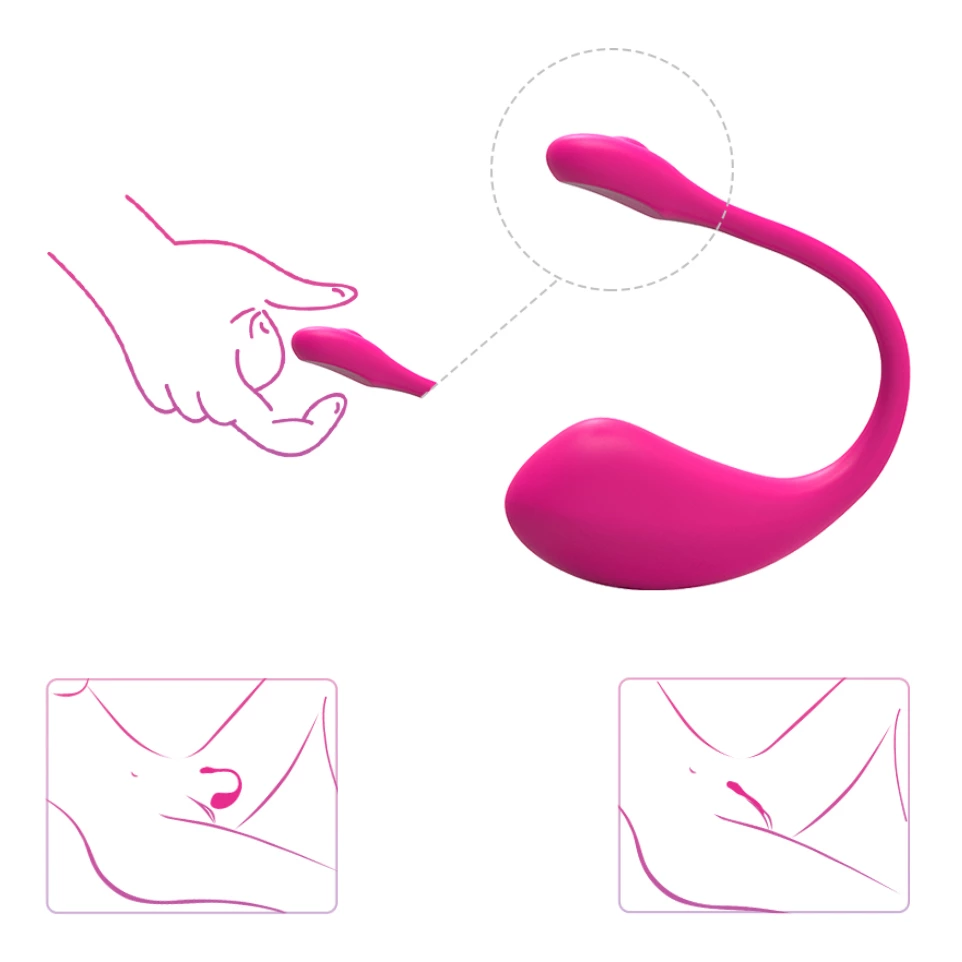 Lovense Lush 2 vibruojantis kiaušinėlis, valdomas programėle, rožinis
