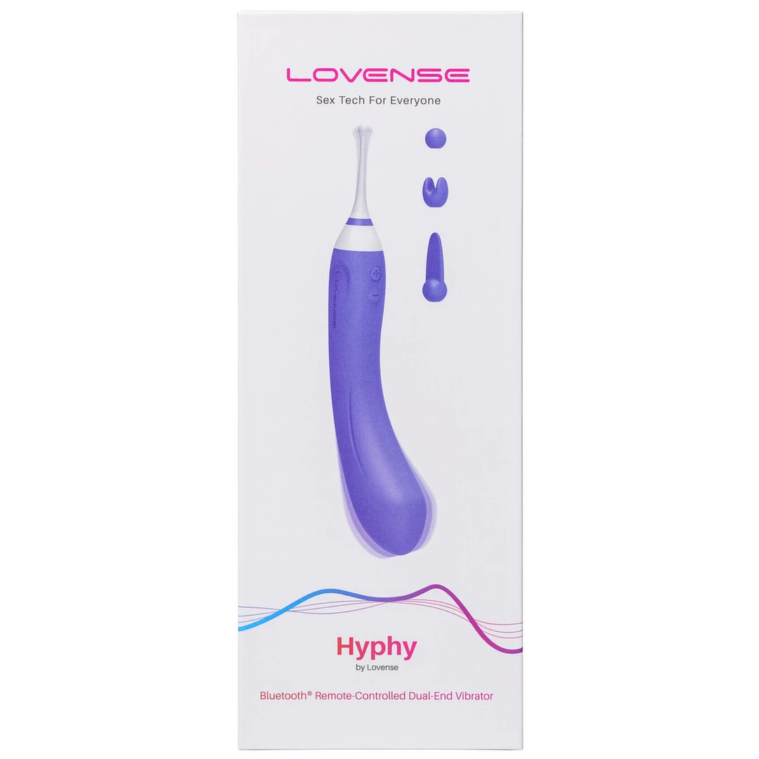 Lovense Hyphy dvipusis vibratorius su 3 antgaliais, valdomas programėle