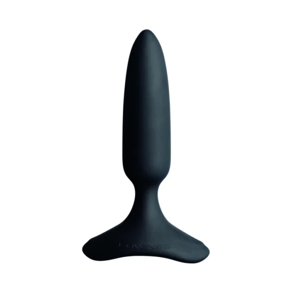 Lovense Hush 2 XS 25 mm vibruojantis analinis kaištis, valdomas programėle, juodas