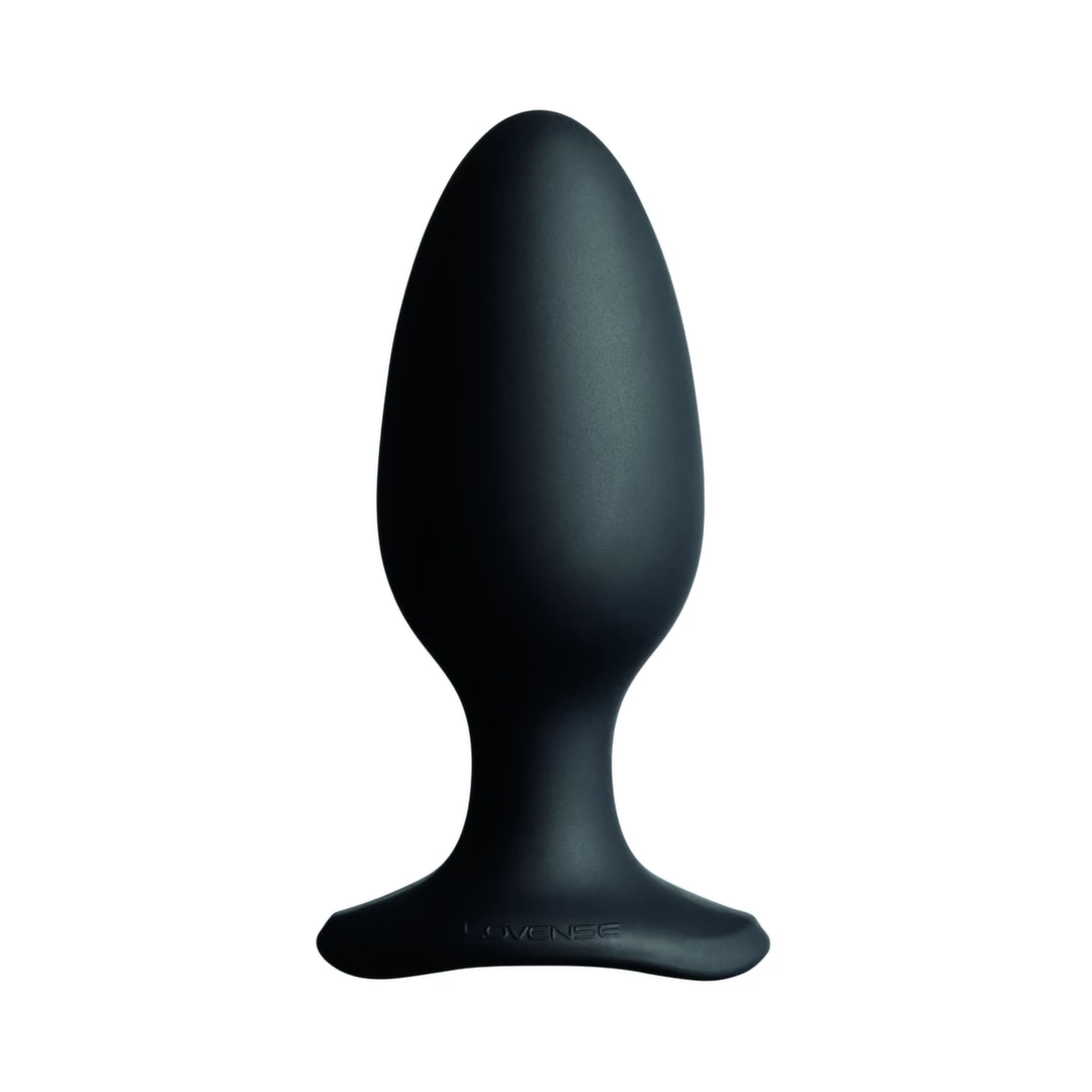 Lovense Hush 2 L 57 mm vibruojantis analinis kaištis, valdomas programėle, juodas
