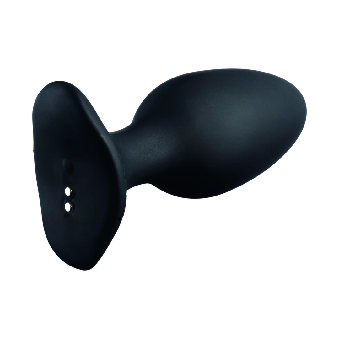 Lovense Hush 2 L 57 mm vibruojantis analinis kaištis, valdomas programėle, juodas