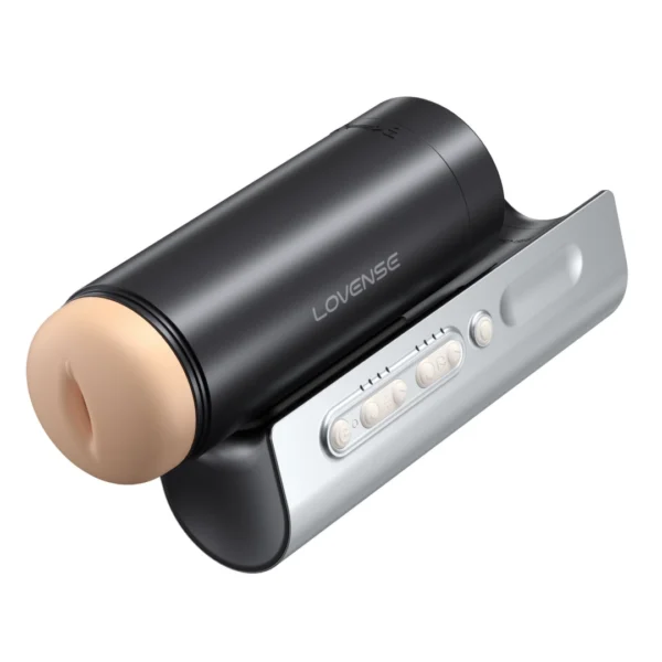 Lovense Solace Pro automatinis masturbatorius su judesiu pirmyn ir atgal, juodas