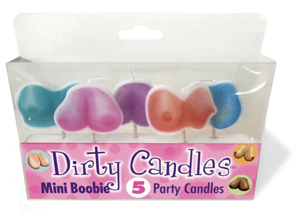 Little Genie krūtų formos dekoratyvinės žvakės, 5 vnt.