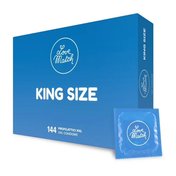 Love Match King Size XXL prezervatyvai, 60 mm, 144 vnt.