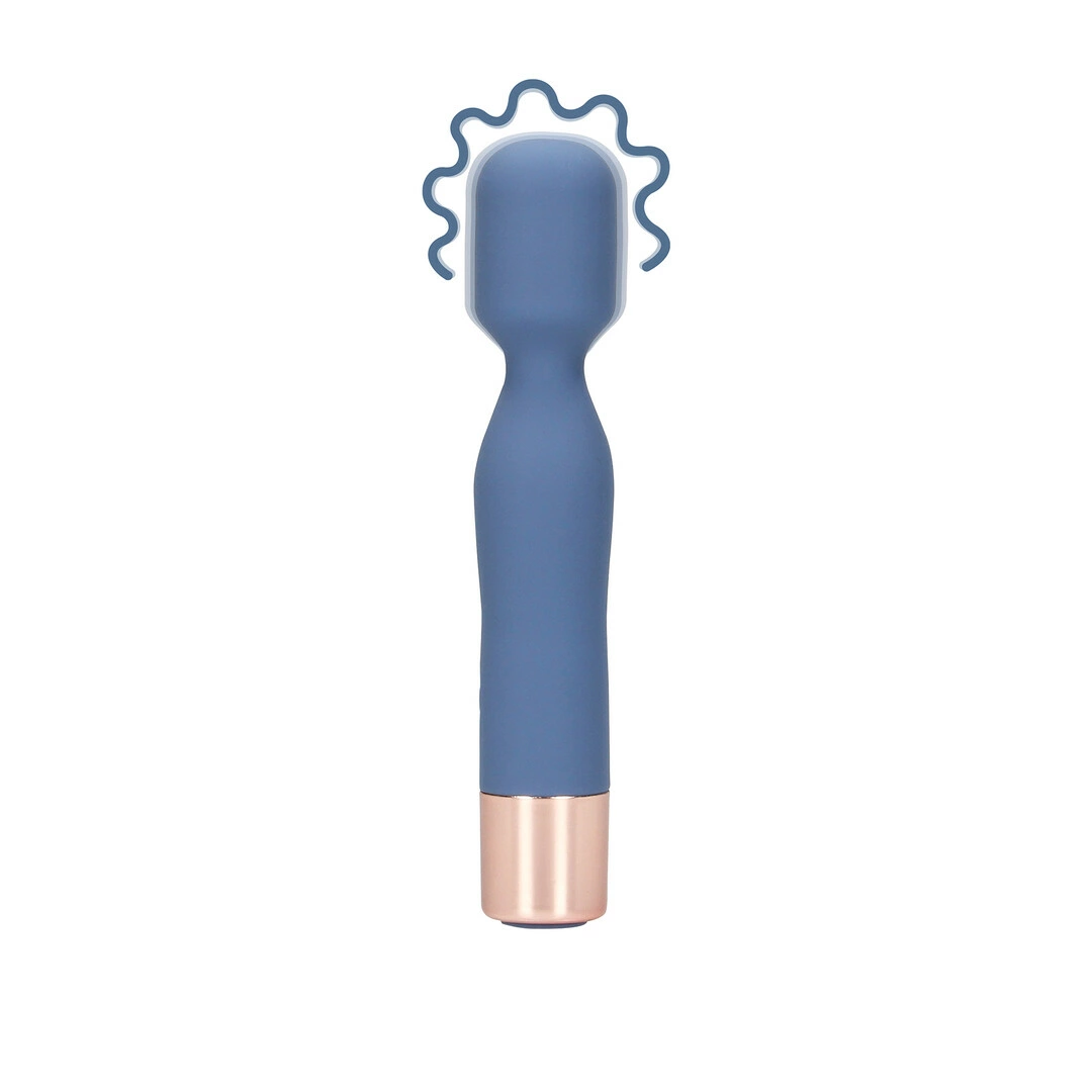 Loveline by Shots Blue Horizon mini vibratorius su rievelėmis, mėlynas
