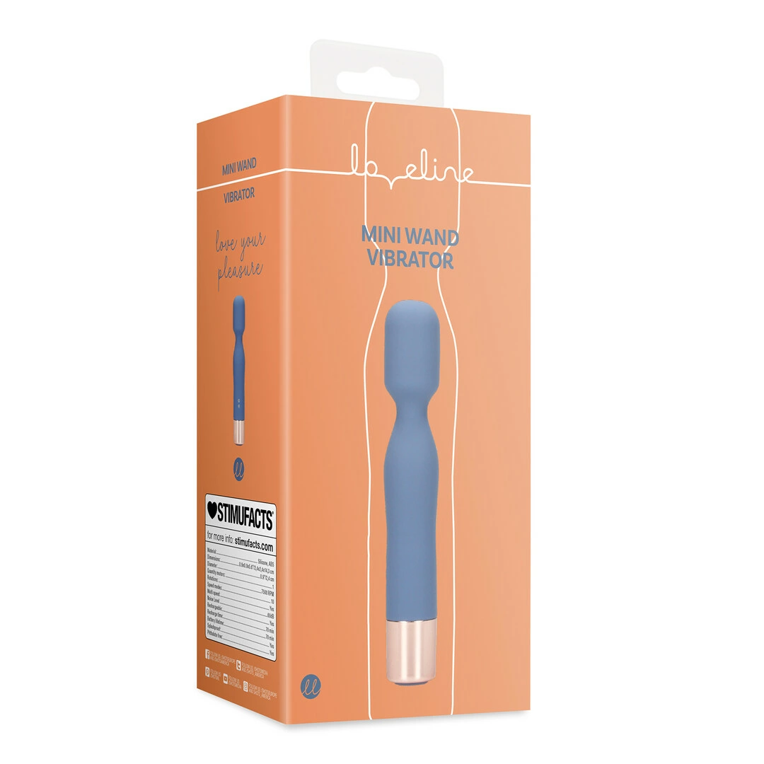 Loveline by Shots Blue Horizon mini vibratorius su rievelėmis, mėlynas
