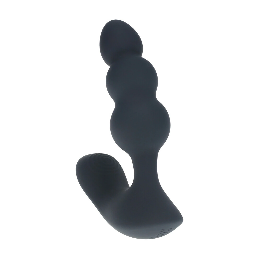 Levelz by Shots Dual Motor prostatos stimuliatorius su pulteliu, juodas