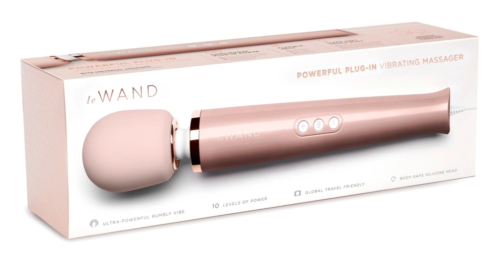 le Wand Powerful Plug-In wand masažuoklis, maitinamas iš elektros tinklo, RoseG