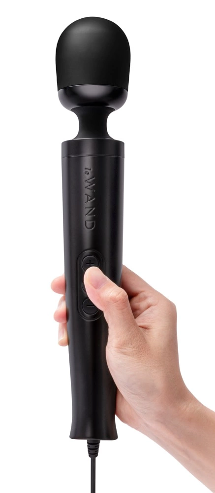 le Wand Diecast Plug-In wand masažuoklis su maitinimu iš tinklo, juodas