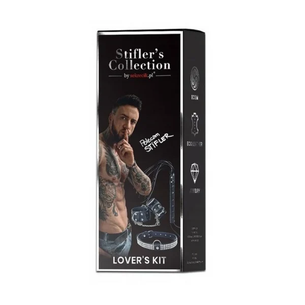 Medica-Group Stifler’s Collection BDSM rinkinys: antrankiai, antkaklis ir botagas