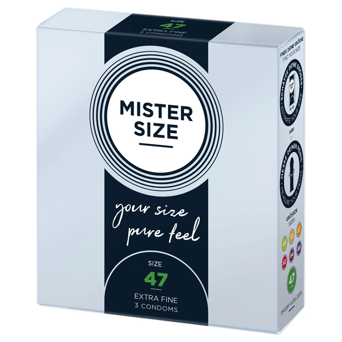 Mister Size prezervatyvai, 47 mm, 3 vnt.