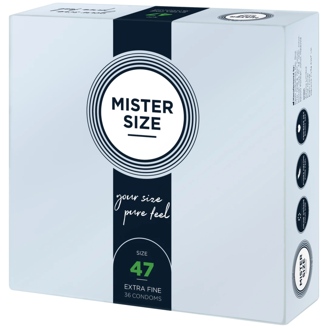 Mister Size 47 mm prezervatyvai, 36 vnt.
