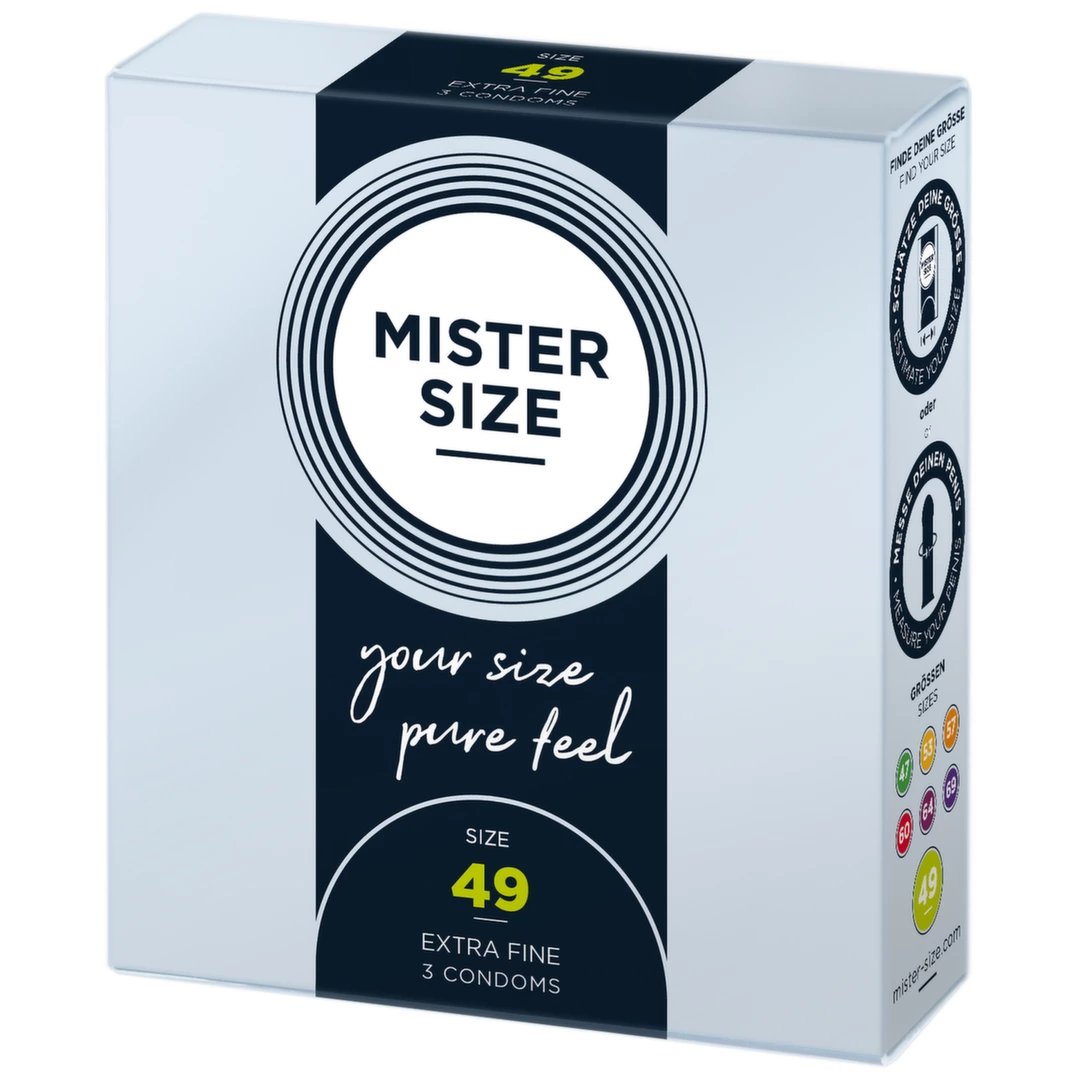 Mister Size prezervatyvai, 49 mm, 3 vnt.