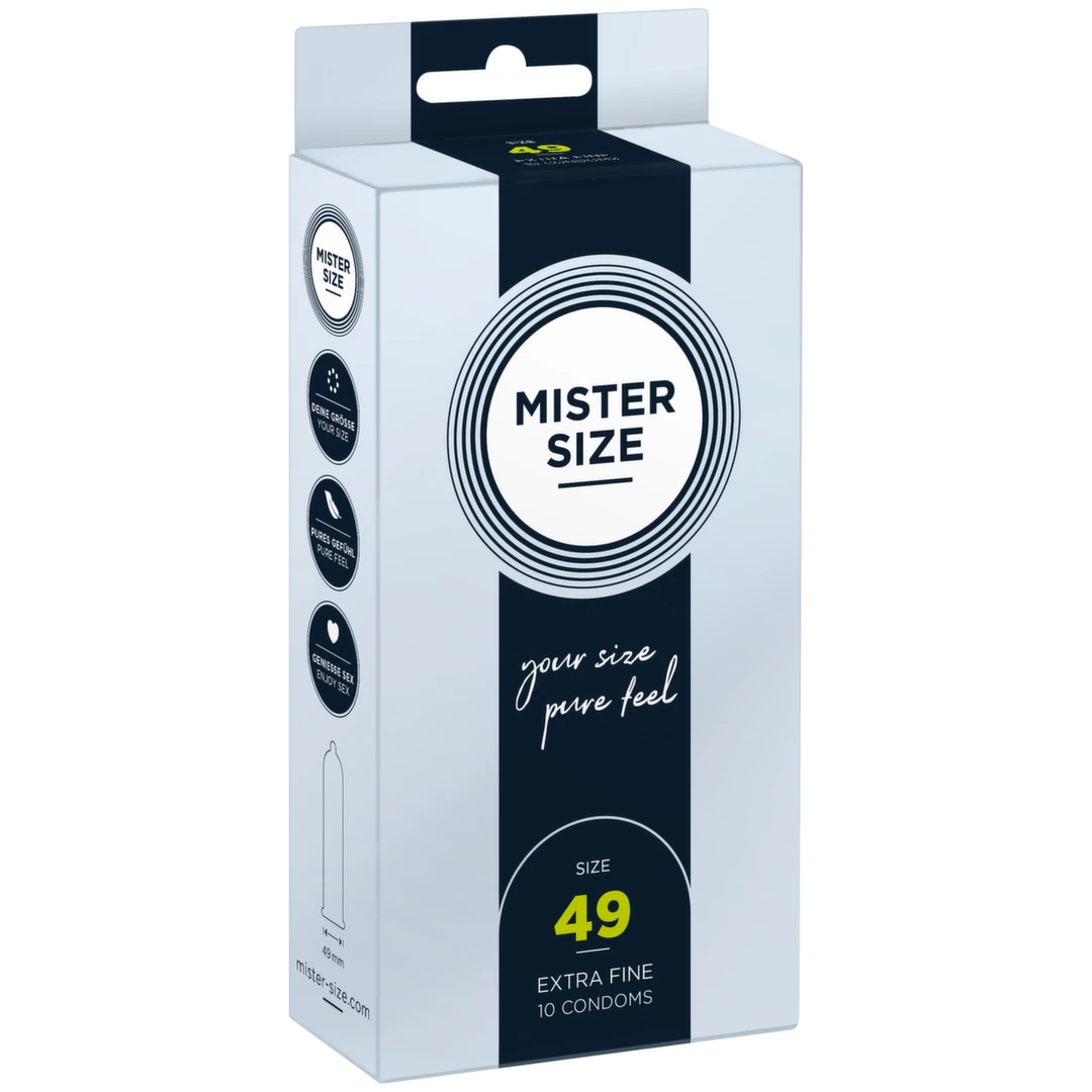 Mister Size 49 mm pritaikyto dydžio prezervatyvai, 10 vnt.