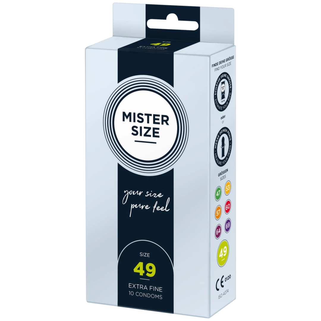 Mister Size 49 mm pritaikyto dydžio prezervatyvai, 10 vnt.