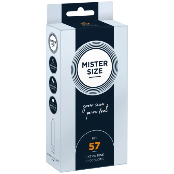 Mister Size lateksiniai prezervatyvai, 57 mm, 10 vnt.