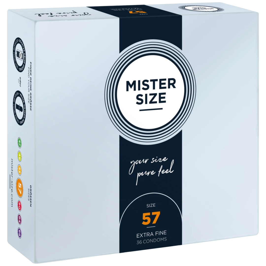 Mister Size 57 mm prezervatyvai, 36 vnt.