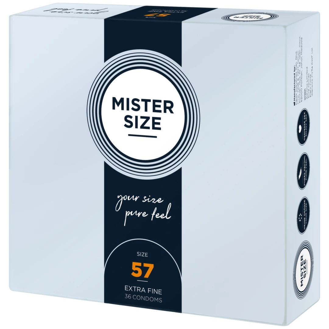 Mister Size 57 mm prezervatyvai, 36 vnt.