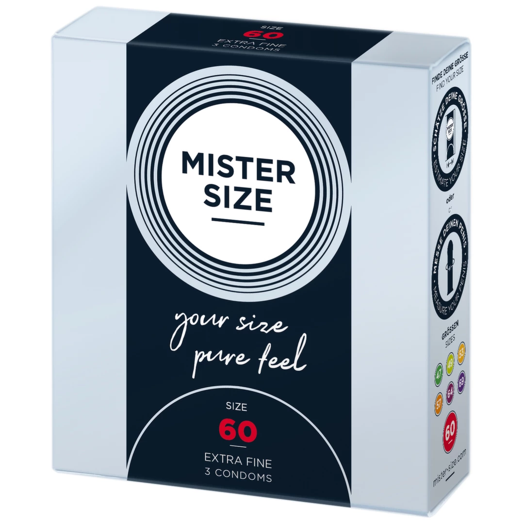 Mister Size 60 mm prezervatyvai, 3 vnt.