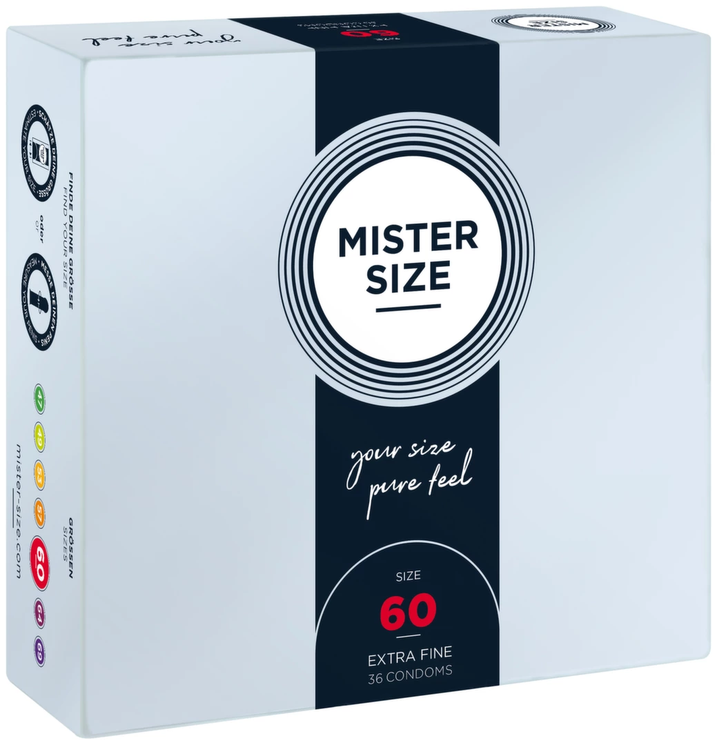 Mister Size 60 mm prezervatyvai, 36 vnt.